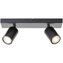 Brilliant, Deckenstrahler, Jello LED Spotbalken 2flg schwarz matt (GU10, 345 lm)