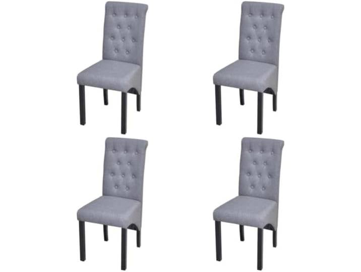 UYPTERF Esszimmerstühle 4 STK. Hellgrau Stoff Dicke weiche Polsterung,ergonomisch,solide Holzbeine,leicht zu montieren,max. 110 kg pro Sitz