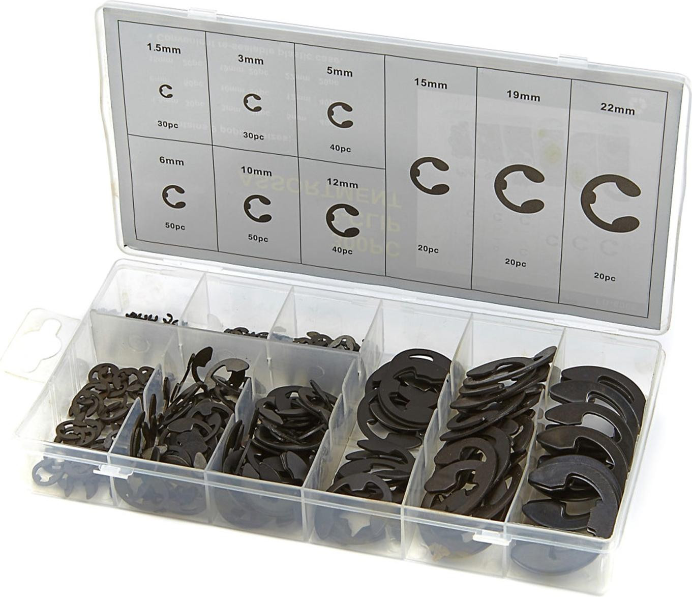 HBM Machines Set van 300 borgclips voor as en veiligheidsclips