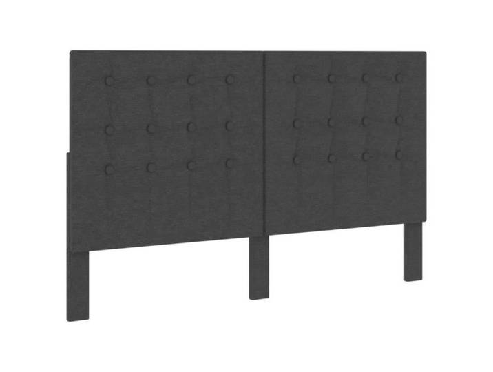 Tête de lit touffetée Gris foncé Tissu 180x200 cm -XID29802