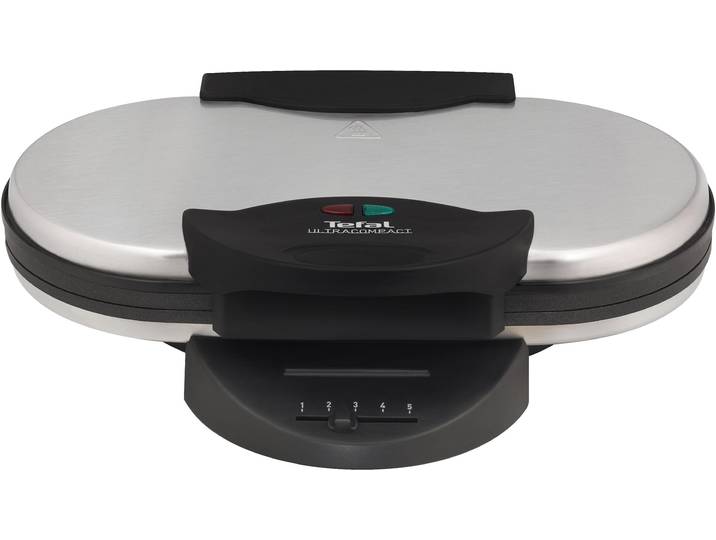 TEFAL Waffeleisen WM311D , schwarz (edelstahl matt gebürstet, schwarz matt), B:35cm H:10,3cm T:26cm, Waffeleisen, 2 Herzwaffeln gleichzeitig, stufenloser Temperatur für Wunsch-Bräunung, Waffeleisen
