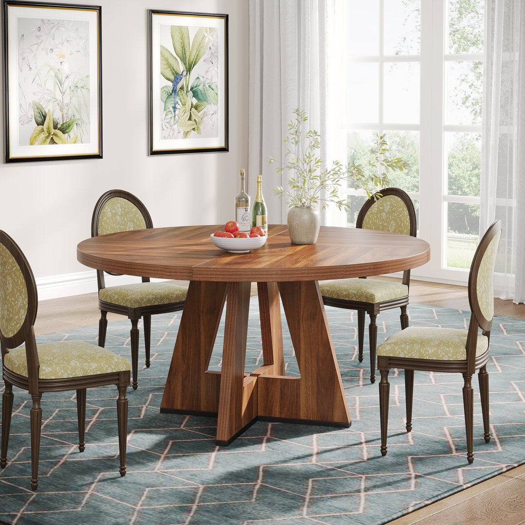 Blue Elephant Round 119.4 Cm Dining Table Walnut