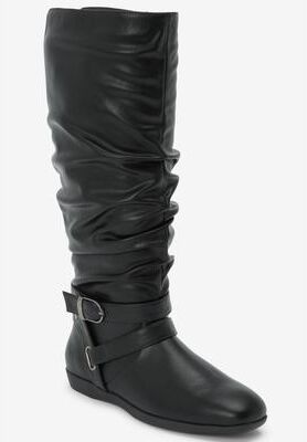 Women's The Arya Wide Calf Boot by Comfortview in Black (Size 11 M)