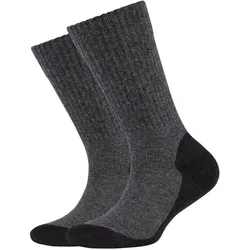 2er Pack camano Sport Pro Tex Crew Socken Kinder 0005 - black 23-26