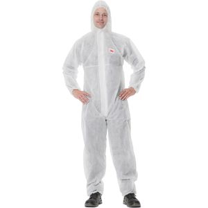 3M Schutzanzug 4500, weiß, Größe L, mit Kapuze, Einweg-Overall, PSA-Kategorie 1