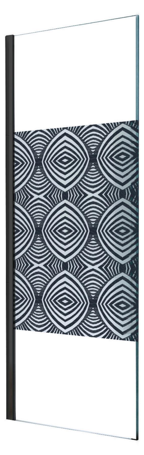 ONDEE ZEN - Seitenwand UIMI - Feste Rückwand - Ausführung: Mattschwarz - 90 x 210 cm