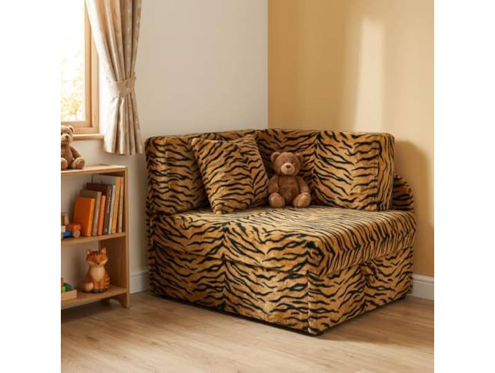 Family Meble Kinder-Schlafsofa Denis Design mit Bettkasten, ausziehbar – Variante Tiger
