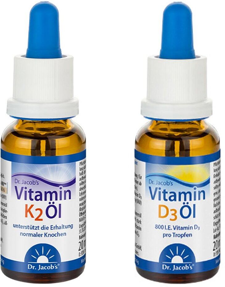 Dr. Jacob's Vitamin D3 Öl + Dr. Jacob's Vitamin K2 Öl
