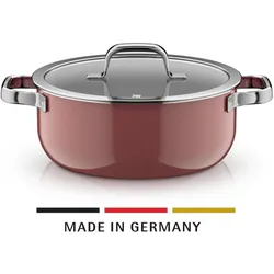 WMF Fusiontec Mineral Pro, Bratentopf mit Deckel, 24 cm, Rose Quartz, Pfanne + Kochtopf, Rosa