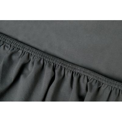 Spannbettlaken KAYORI "Shizu", grau (antrazit), B:200cm L:220cm, Jersey-Elasthan, Obermaterial: 97% Baumwolle, 3% Elasthan (LYCRA), Bettlaken, Bettlaken Spannbettlaken, Bio-Baumwolle