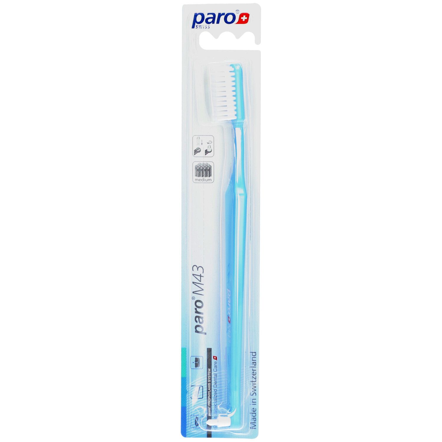 Paro Zahnbürste M43 medium 4-reihig mit Interspace 1 St