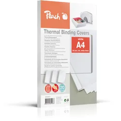 Peach Thermobindemappe A4 | für 60 Blätter | 20 Stück | weiss | PBT306-01