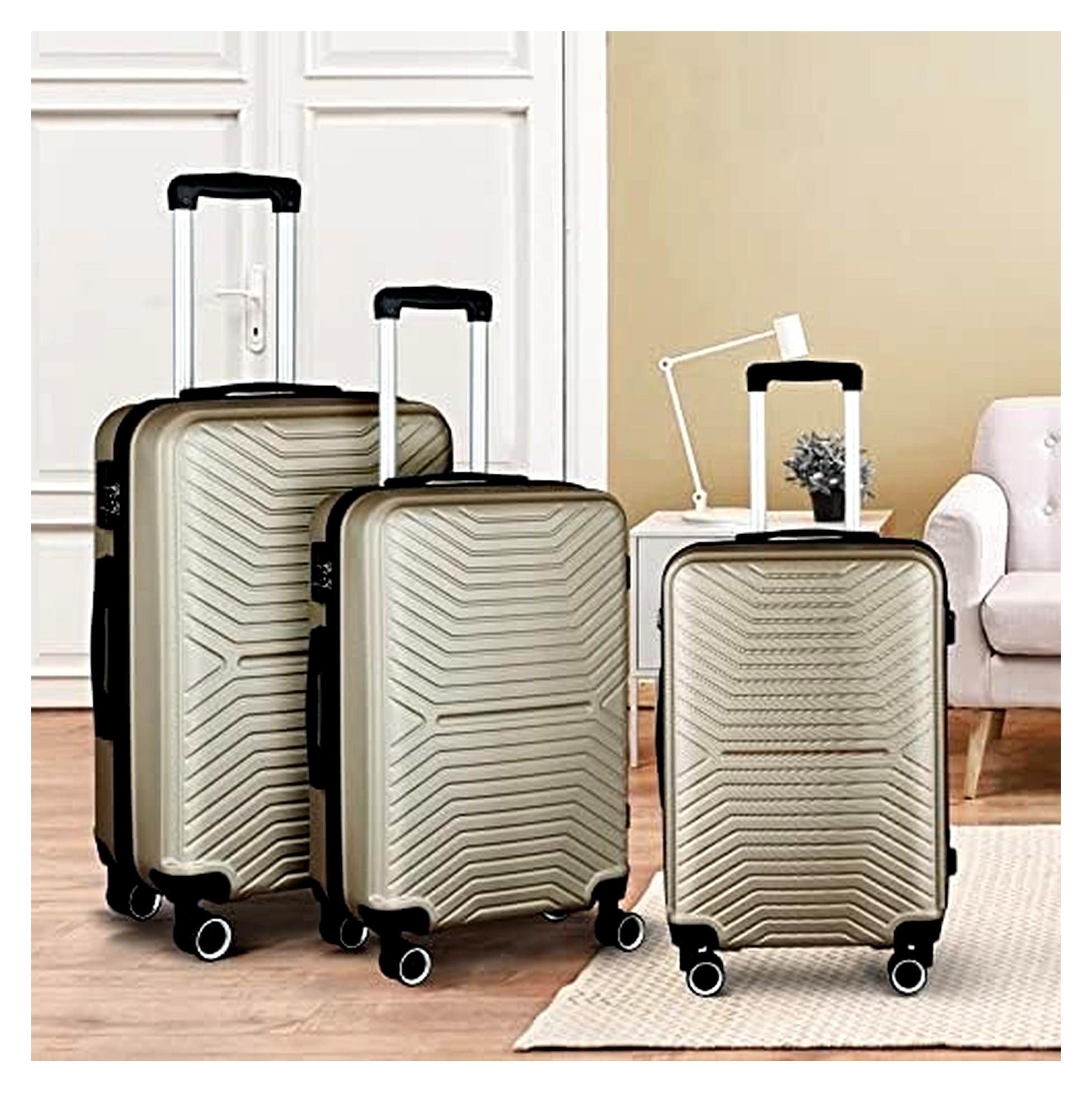 3-teiliges Gepäckset mit Hartschale, 50,8 cm/61 cm/71,1 cm, erweiterbar, leicht und langlebig, mit 360-Grad-Drehrollen und TSA-Schloss