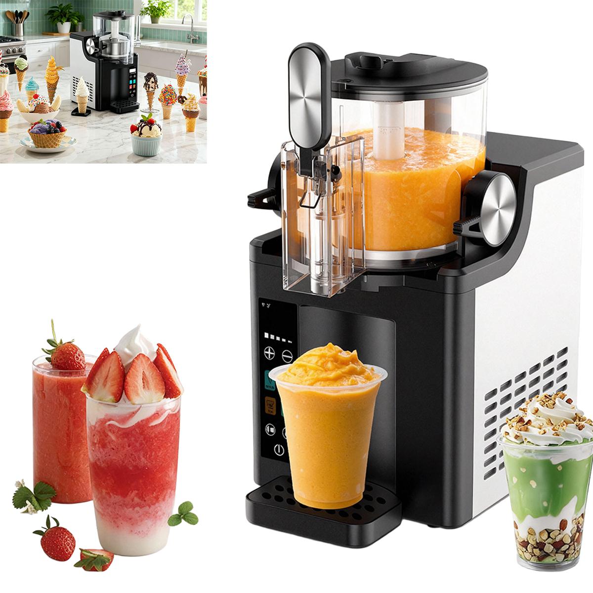 1,8L Slush-Maschine mit LED-Anzeige, 4 voreingestellten Programmen und Selbstreinigungsmodus, für Restaurants, Getränkeläden und Imbisswagen