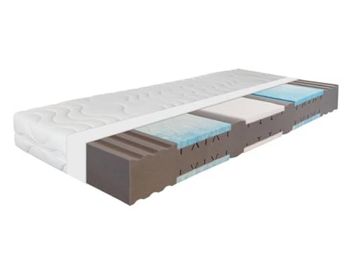 Sleepneo Ortho Dynamic Matratze 90x200 Höhe 19cm, 7-Zonen Gel Matratze H2&H3, Öko-Tex Zertifiziert, Made in Germany