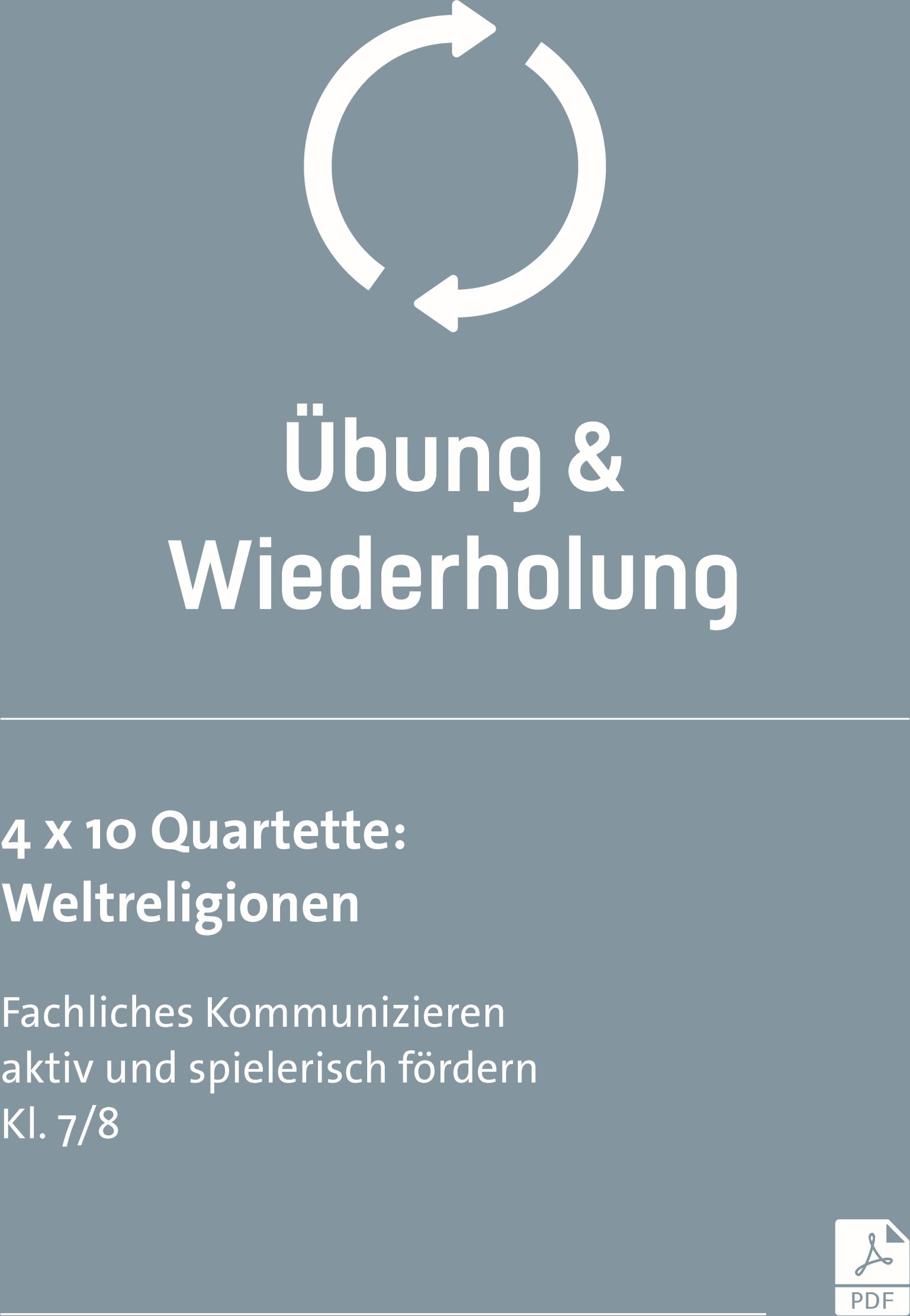 Auer Verlag 4x10 Quartette: Weltreligionen