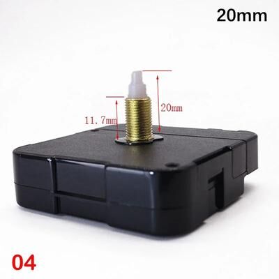 Inspired Living Silent Quartz Clock Mechanism Long Shaft DIY Wall Clock Repair Kit 20mm