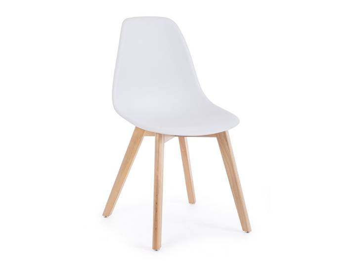 Set 6 chaises hêtre blanches