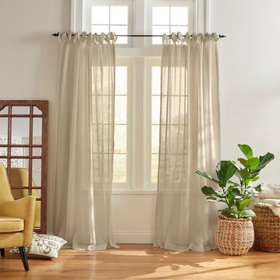 Threadmade Parkhurst Tie-top Sheer Window Curtain