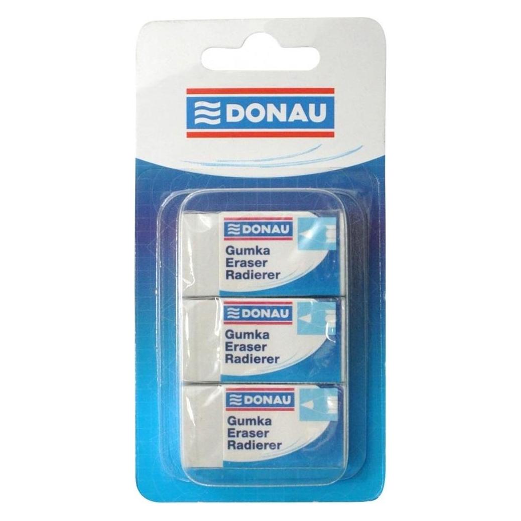 Donau Universal-radiergummi, 41x21x11mm, blister - 3 stück, weiss (47273859)