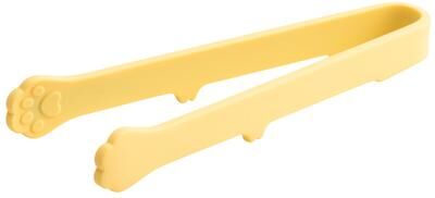 Perfect Picks Market Creative Japanese Cat Paw Shape Silicone Tongs Non slip Handles For Food, BBQ, Bread, Ice Cube, And More yellow