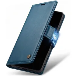 Caseme Brieftaschenhülle für Google Pixel 10a Anti-RFID mit Ständer (Google Pixel 10a), Smartphone Hülle, Blau