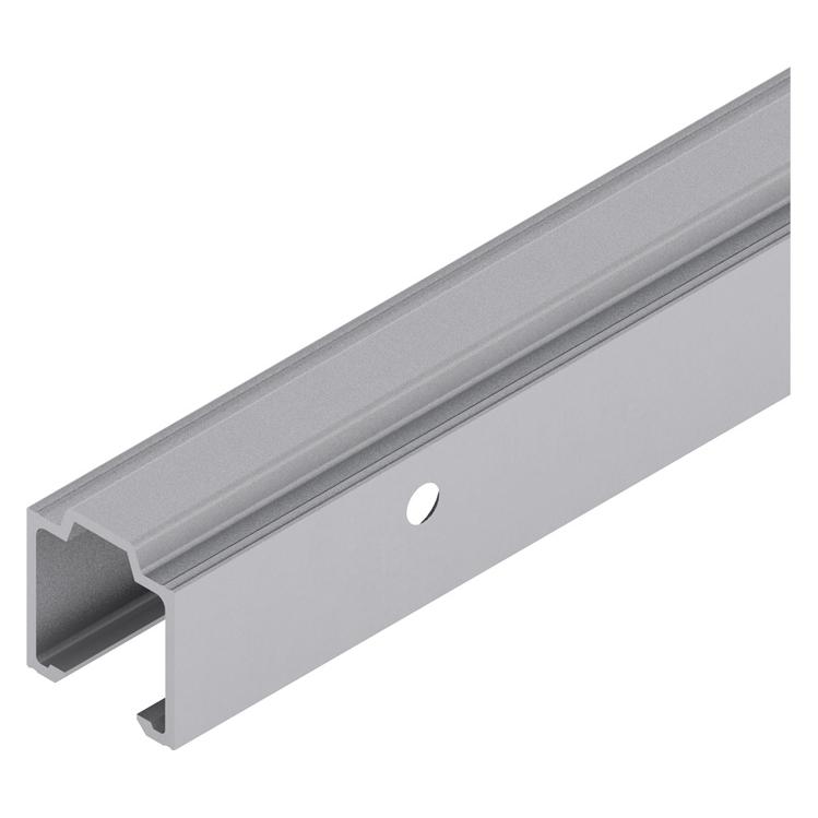 Helm Laufschiene 53/73 Aluminium EV1 eloxiert Lagerlänge 1700 mm Wandmontage (00604702)
