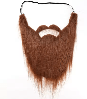 Inspire Picks Fake Party Beard Costume Long Santa Claus & Halloween Beard For Dress Up khaki
