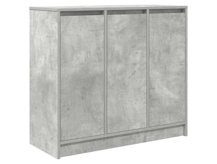 HKTMGDNG Sideboard Kommode Betongrau 3 Türen Schrank 85x34x76 cm Kompakter Mehrzweckschrank mit 3 Fächern für Flur und Esszimmer, sorgt für blickdichte und saubere Organisation.