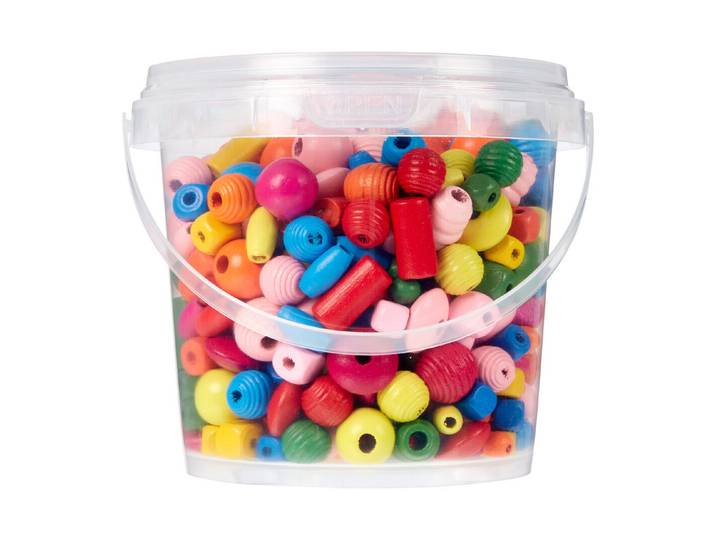 Glorex Holzperlen Formenmix Bunt 250 g