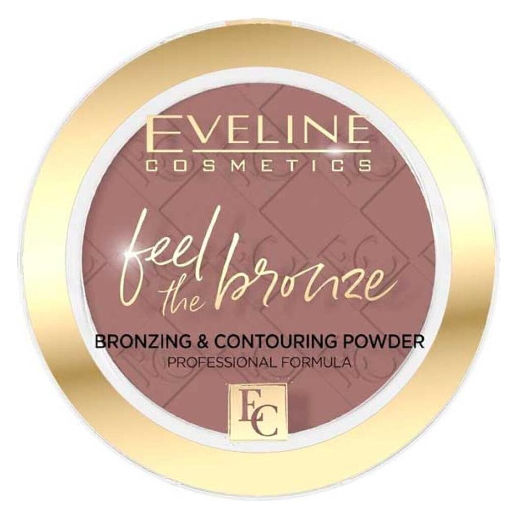 Eveline Feel The Bronze Bronzing And Contouring Powder Chocolate Cake 02 4G (Chocolate Cake, Bronzer) (5903416043782)