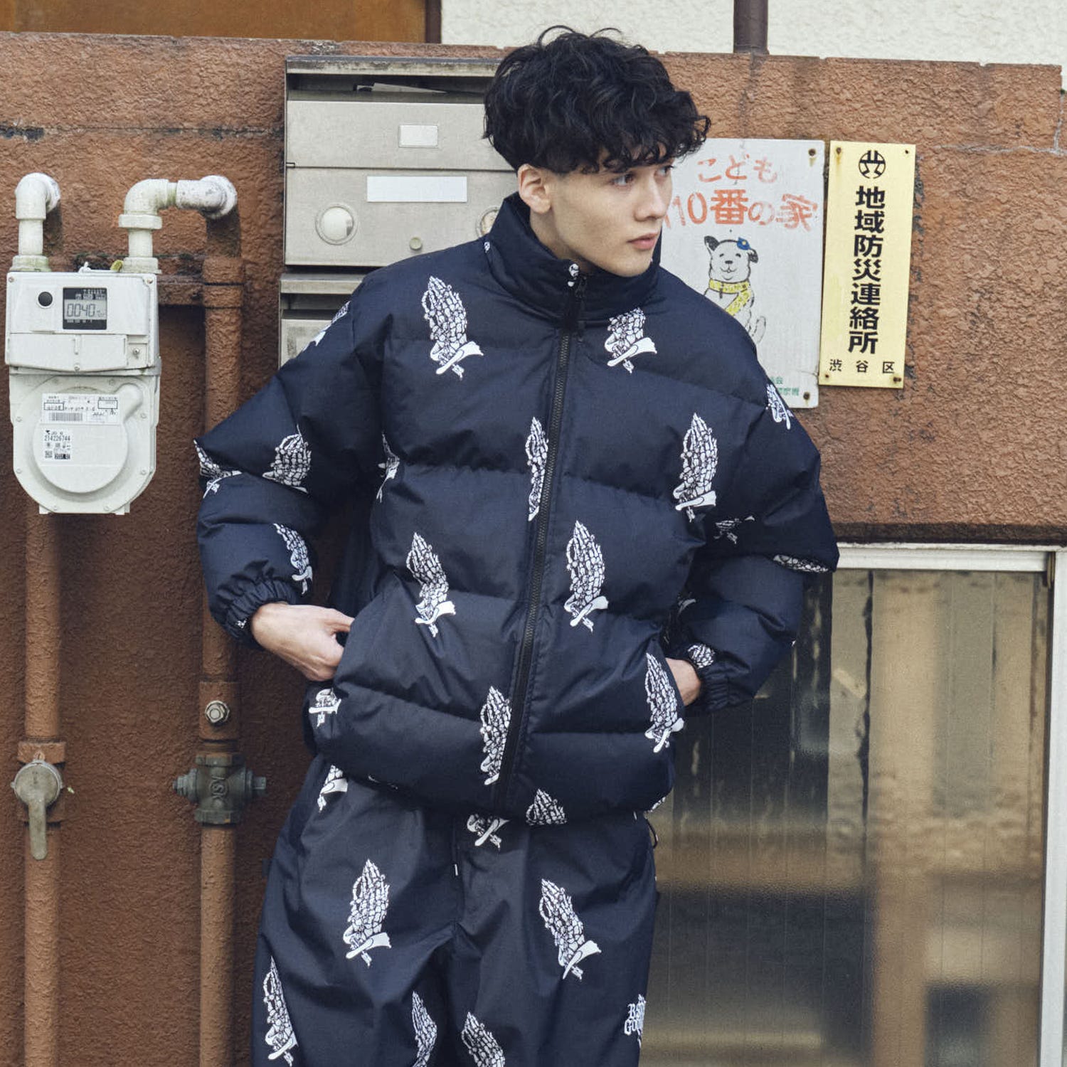 BS RABBIT BSRXGOONGEAR PRAYER PUFF JACKET CHARCOAL M