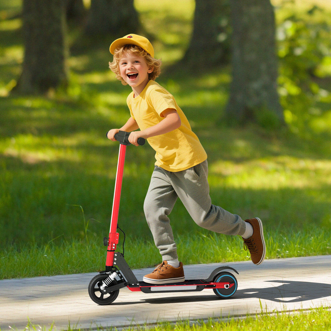 Metro SPORTNOW Folding Electric Ride-on Scooter, Ride on Toy Red 1