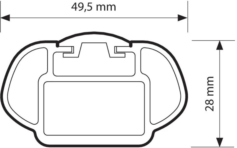 Nordrive CP.BARRE  IN-RAIL ALU   L  127CM ALLUMINIO PER VET