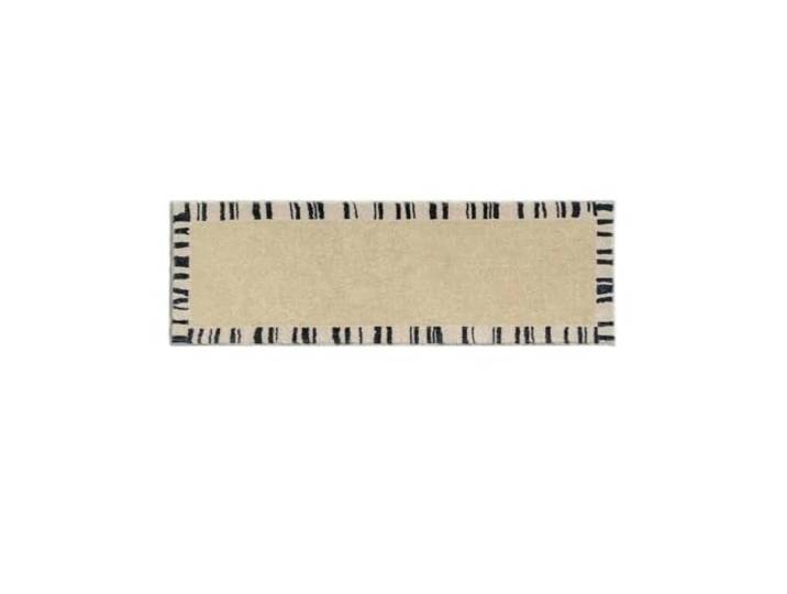 YXINAER gestreifter Teppich Teppich for Schlafzimmer-Nachttisch Minimalistische gestreifte Bodenmatte, langer Teppich, Beige, Heimdekoration(Type 5,Custom Inquiry)
