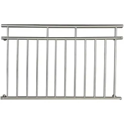 Prestige Home Living Outdoor Balkongeländer 90 x 156 cm, Edelstahl