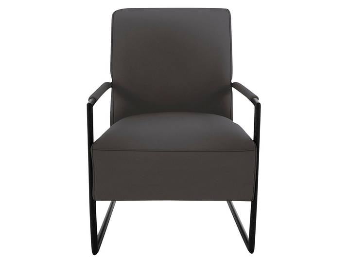 K+W Komfort & Wohnen Cocktailsessel, mit bezogenen Armlehnen, Gestell in Metall schwarz Struktur