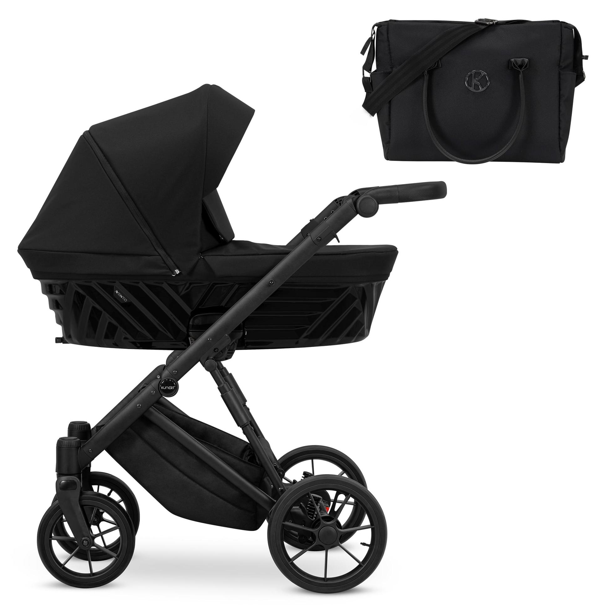 Kinderwagen Kunert Ivento mit Babywanne - Farbe: Deep Black