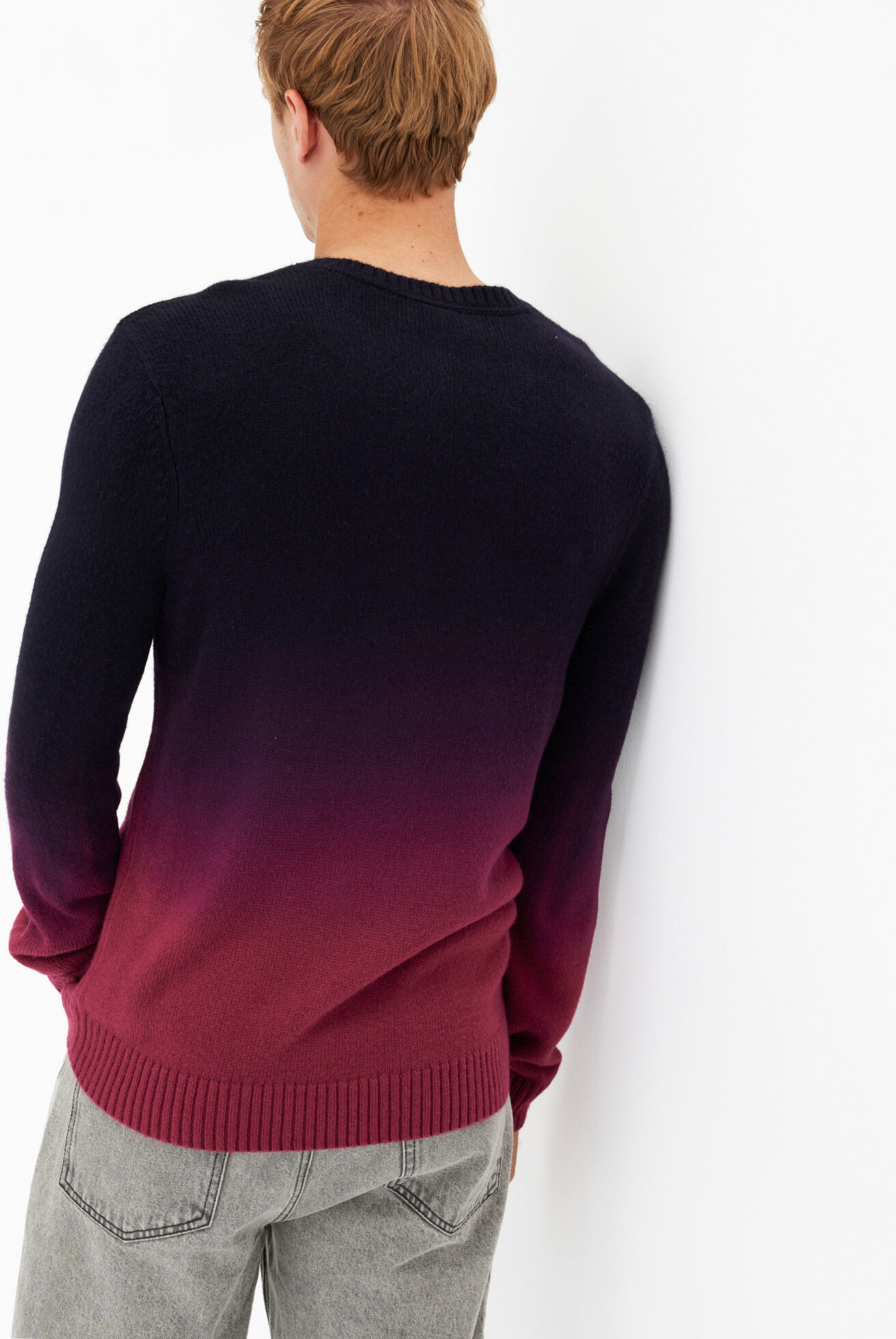 Strickpullover BONPRIX, Herren, Gr. 64 (3XL), lila (dunkellila, rhododendronrot), Strick, Obermaterial: 100% Polyacryl, mehrfarbig, regular fit normal, Rundhals, Rippbündchen, Pullover Strickpullover, aus Polyacryl, Regular Fit, normale Länge, mehrfarbige
