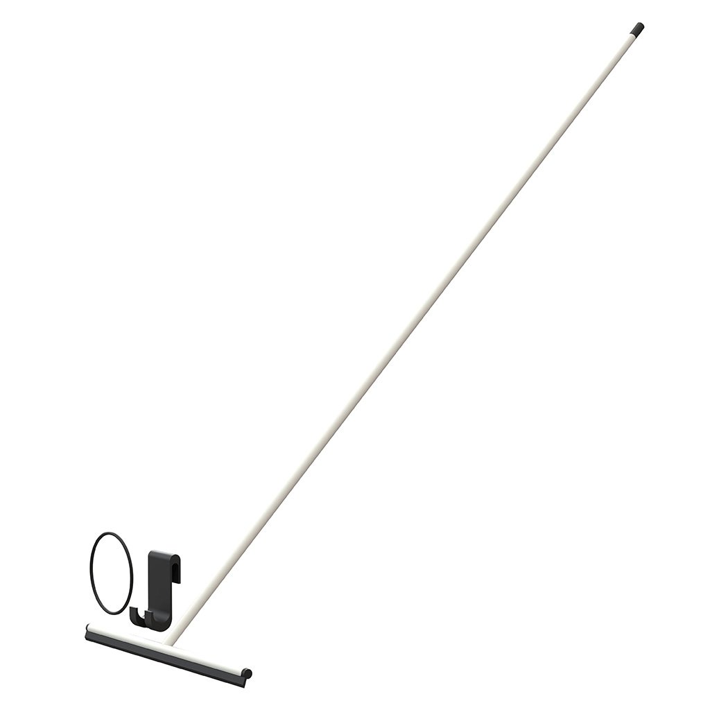 Frost Nova2 XL Duschabzieher mit langem Stiel (weiß matt) weiß matt N1979-1-W