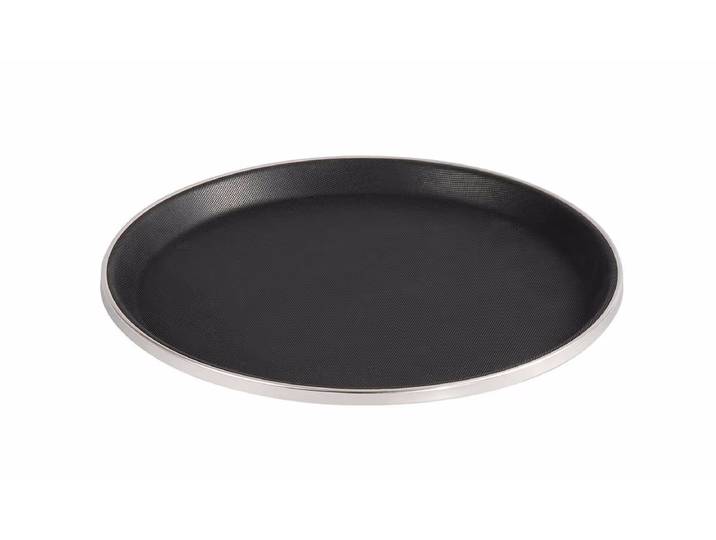 ProChef Serviertablett Ø 28 cm – Gastro Inventar/Gastro Einrichtungen – schwarz / silber