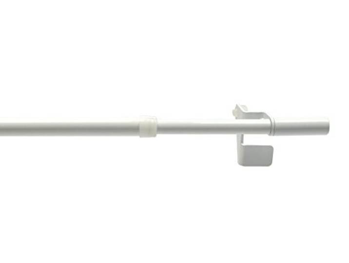 Liedeco Cafehausstange, Scheibenstange Press-Fix ausziehbar 50-80 cm Edelstahl - Farbe: weiß