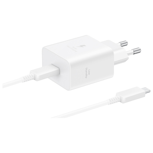 Samsung USB-C Schnellladegerät 45W + USB-C Kabel Weiß