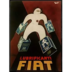 POSTER Fiat Schmiermittel A3 Rahmenlos