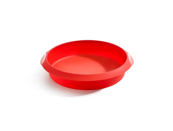 Lékué Moule à gâteau rond en silicone Lékué 24 cm Rouge