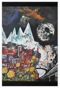 Inspired Finds Radiohead The Bends Retro Album Canvas Poster For Music Room & Home Wall Decor lunar Chaoscore 15.75x19.69in No Frame