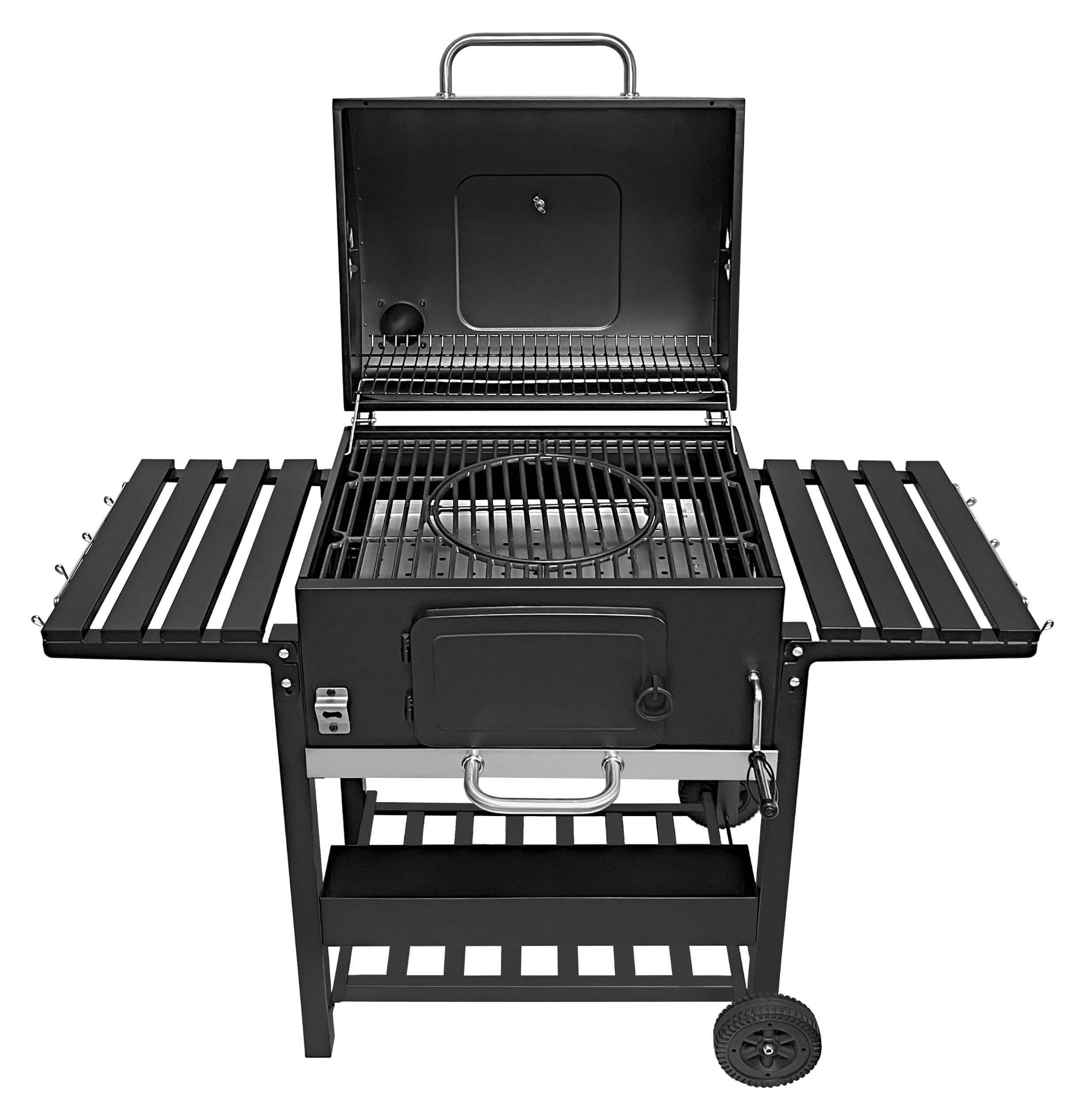 Holzkohle-Grill XL Smoker - 57 x 41,5 cm Grillfläche - Schwarz