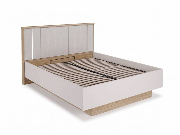 Lit coffre Seravel cac Sable/chene - Basika
