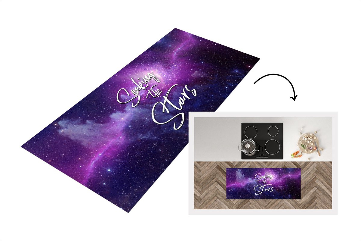 KitchenYeah Keukenloper Seeking the stars - Vinyl - 120 x 50 cm