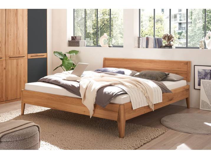 Doppelbett 180x200cm 'Ancona' Wildeiche massiv geölt